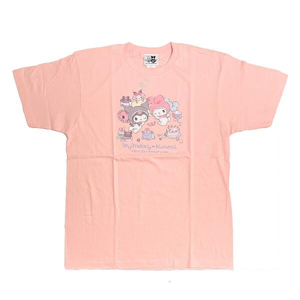 サンリオ マイメロディ50th ＆クロミ20th エンジェルTシャツ(L) ピンク アパ･･･