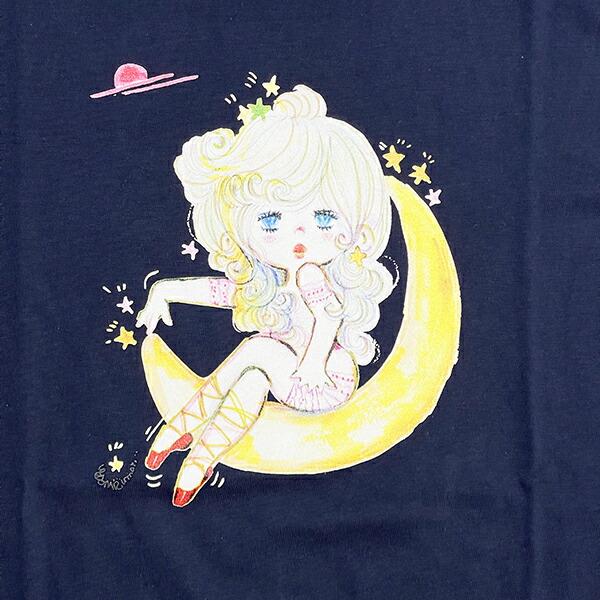水森亜土 ツキ 半袖Tシャツ(M) メトロブルー アパレル 商品画像2：キャラグッズPERFECT WORLD TOKYO