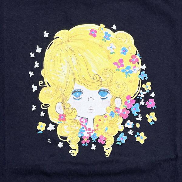 水森亜土 dear 半袖Tシャツ(M) ネイビー アパレル 商品画像2：キャラグッズPERFECT WORLD TOKYO