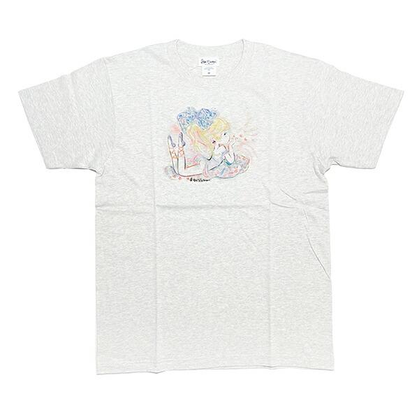 水森亜土 ハートバレエ 半袖Tシャツ(M) オートミール アパレル