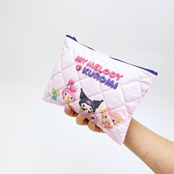 サンリオ マイメロディ＆クロミ キルティングポーチ 日本製 Netflix Sanrio 商品画像4：キャラグッズPERFECT WORLD TOKYO
