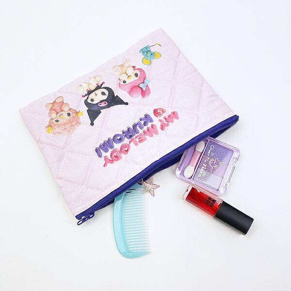 サンリオ マイメロディ＆クロミ キルティングポーチ 日本製 Netflix Sanrio 商品画像5：キャラグッズPERFECT WORLD TOKYO