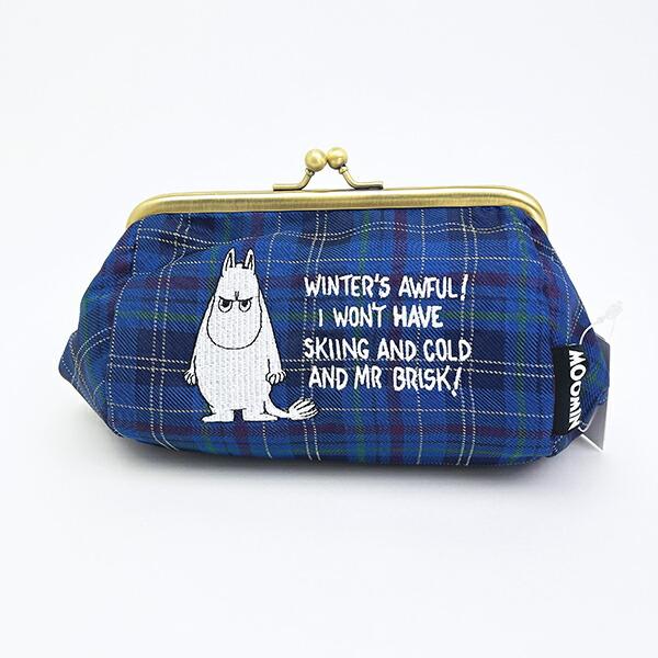 ムーミン チェック ジャガード がま口ポーチ MOOMIN