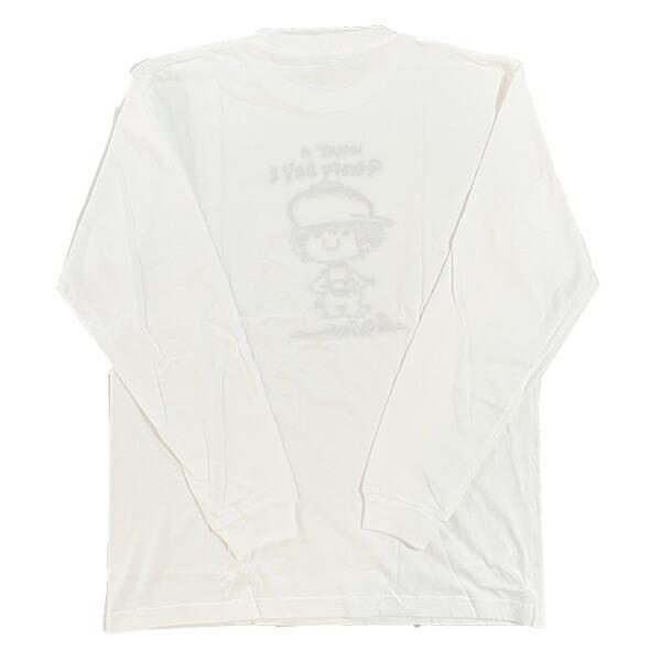 水森亜土 刺繍ロングスリーブTシャツ オトコノコ ホワイト 長袖 アパレル 商品画像3：キャラグッズPERFECT WORLD TOKYO