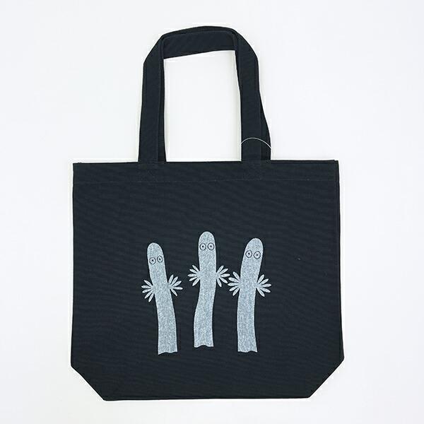 ムーミン ニョロニョロ ヘビーキャンパストート バッグ ブラック