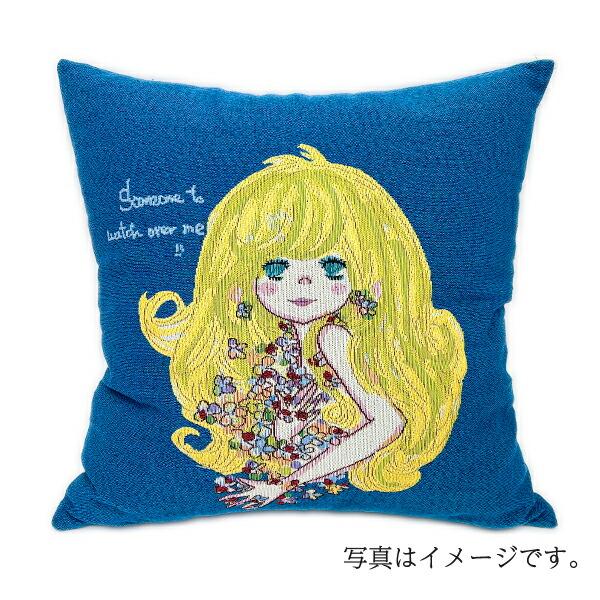 水森亜土 和雑貨 ゴブラン クッションカバー サムワン ネイビー 商品画像2：キャラグッズPERFECT WORLD TOKYO