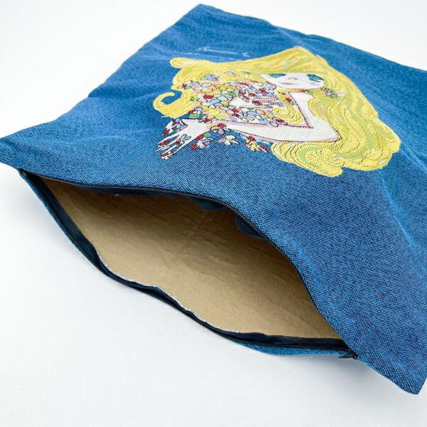 水森亜土 和雑貨 ゴブラン クッションカバー サムワン ネイビー 商品画像5：キャラグッズPERFECT WORLD TOKYO