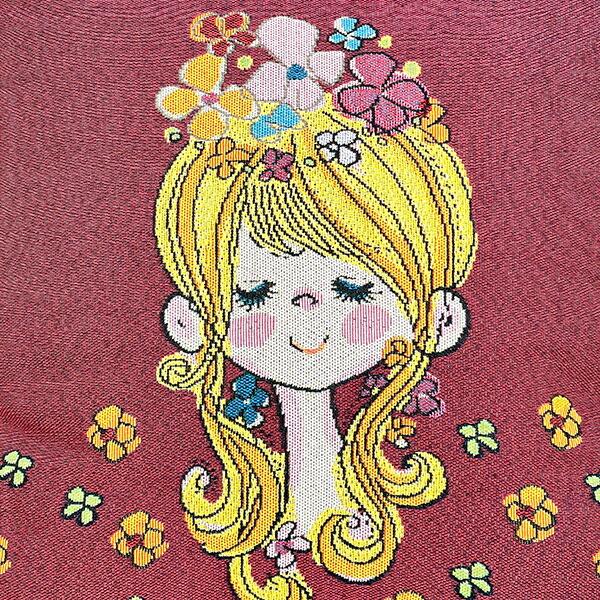 水森亜土 和雑貨 ゴブラン クッションカバー フラワー バーガンディー 商品画像3：キャラグッズPERFECT WORLD TOKYO