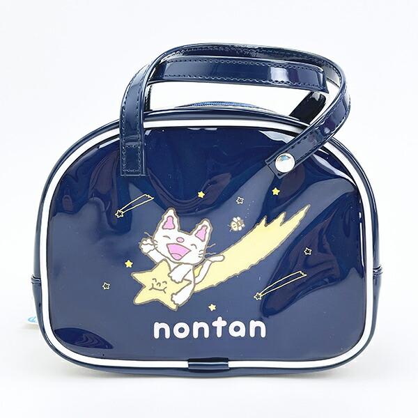 ノンタン ボストンバッグ風ポーチ ほし ネイビー