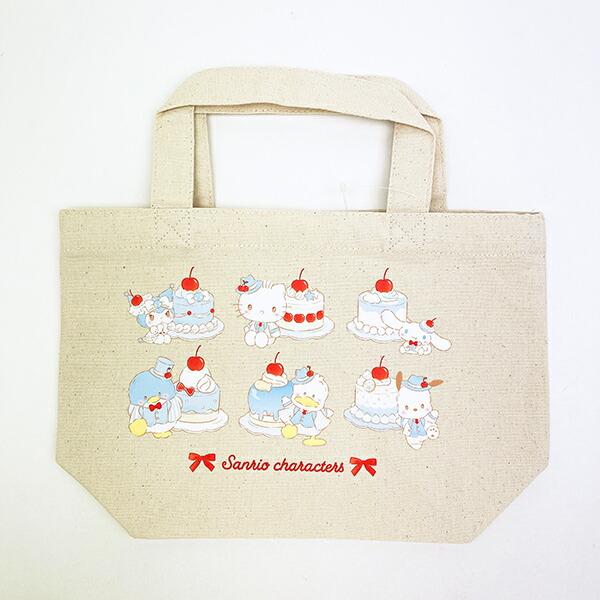 サンリオキャラクターズ ランチトートバッグ ナチュラル (ブルーチェリーケーキ) スイートケーキコレクション Sanrio 商品画像1：キャラグッズPERFECT WORLD TOKYO