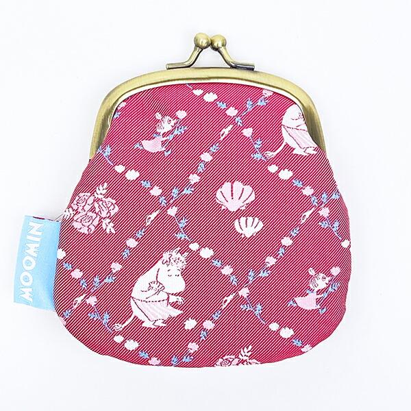 ムーミン ジャガードがま口財布 ピンク mamma's Day MOOMIN