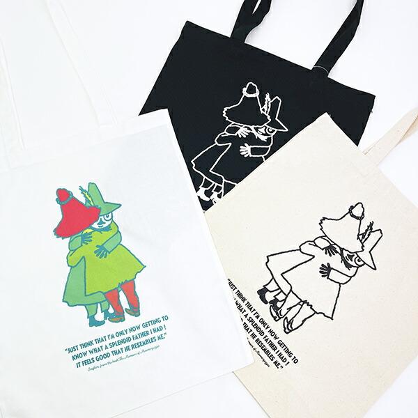 ムーミン ヨクサル＆スナフキン フラットトートバッグ ネオンホワイト MOOMIN 商品画像5：キャラグッズPERFECT WORLD TOKYO