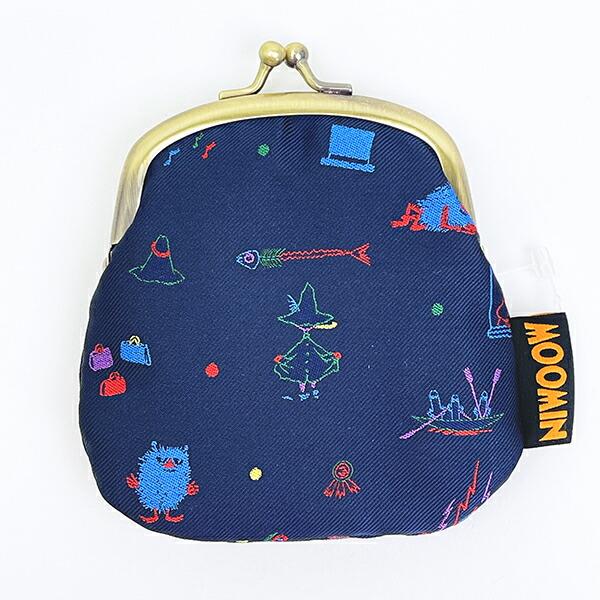 ムーミン ジャガードがま口財布 ネイビー Playful 小銭入れ MOOMIN 商品画像2：キャラグッズPERFECT WORLD TOKYO