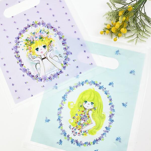 水森亜土 イージーバッグ(S) 花かんむり ラッピング袋 ギフトバッグ 商品画像7：キャラグッズPERFECT WORLD TOKYO
