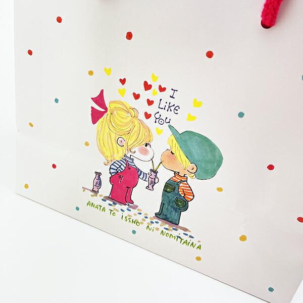 水森亜土 キャリーバッグ(M) ジュース 紙袋 商品画像5：キャラグッズPERFECT WORLD TOKYO