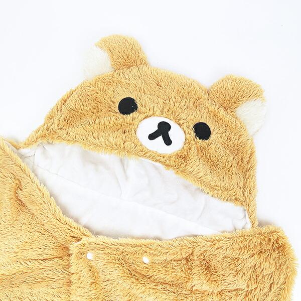 リラックマ フード付きブランケット なりきりもこもこリラックマ ひざ掛け 商品画像2：キャラグッズPERFECT WORLD TOKYO