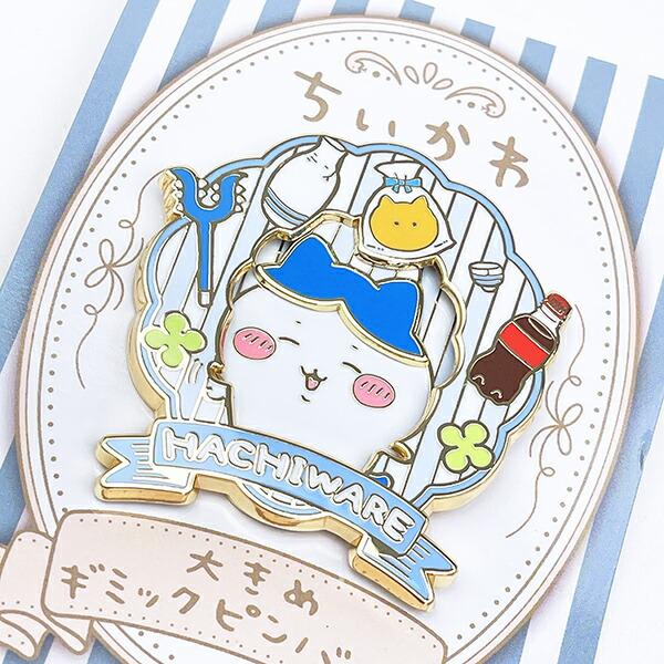 ちいかわ ハチワレ 大きめギミックピンバッジ 商品画像2：キャラグッズPERFECT WORLD TOKYO