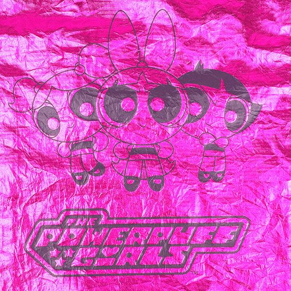 パワーパフガールズ シャイニーエコバッグ (ピンク) パワパフ 商品画像2：キャラグッズPERFECT WORLD TOKYO