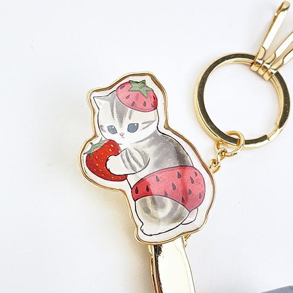 モフサンド いちご クリップキーチャーム ゴールド mofusand 商品画像2：キャラグッズPERFECT WORLD TOKYO
