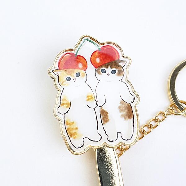 モフサンド さくらんぼ クリップキーチャーム ゴールド mofusand 商品画像2：キャラグッズPERFECT WORLD TOKYO