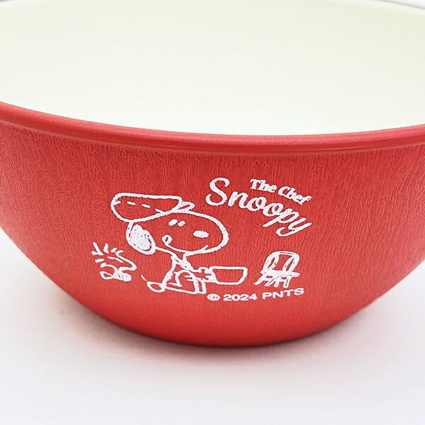 スヌーピー シェフシリーズ 抗菌ボウル (レッド) 食器 SNOOPY 商品画像2：キャラグッズPERFECT WORLD TOKYO