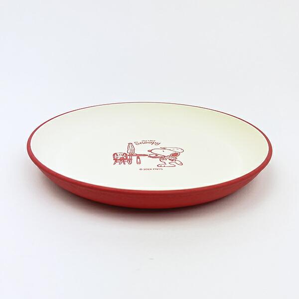 スヌーピー シェフシリーズ 抗菌ラウンドプレート(L) レッド 食器 SNOOPY 商品画像3：キャラグッズPERFECT WORLD TOKYO