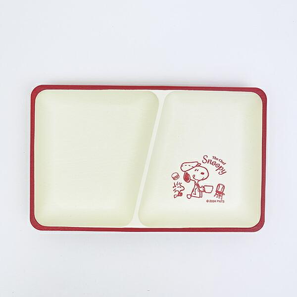 スヌーピー シェフシリーズ 抗菌スクエアプレート (レッド) 食器 SNOOPY