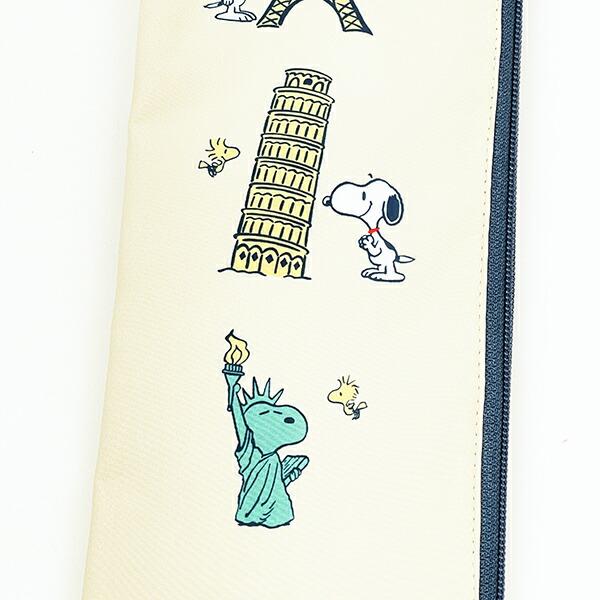 スヌーピー 耐熱トラベルポーチ シンボル ヘアアイロン 旅行 アイボリー SNOOPY 商品画像2：キャラグッズPERFECT WORLD TOKYO