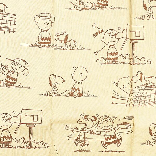 スヌーピー RE-PET マルシェバッグ エコバッグ かばん ブラウン SNOOPY 商品画像2：キャラグッズPERFECT WORLD TOKYO