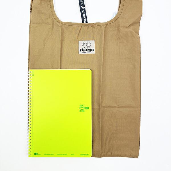 スヌーピー RE-PET マルシェバッグ エコバッグ かばん ブラウン SNOOPY 商品画像3：キャラグッズPERFECT WORLD TOKYO