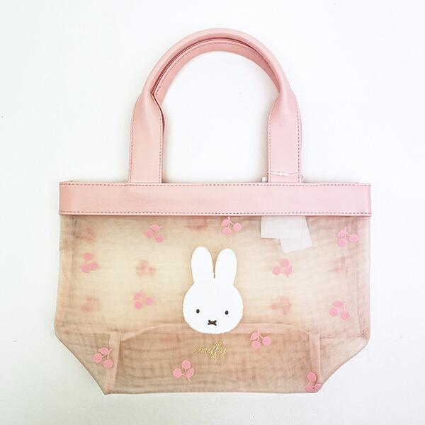 ミッフィー miffy メッシュミニトートバッグ ピンク チェリーフルールシリー･･･