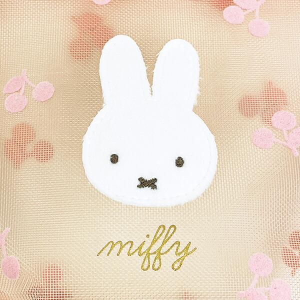 ミッフィー miffy メッシュ船形ポーチ ピンク チェリーフルールシリーズ 商品画像2：キャラグッズPERFECT WORLD TOKYO
