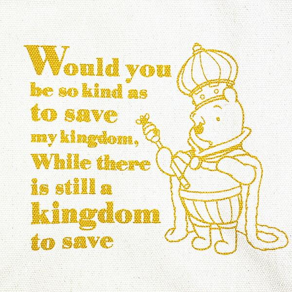 ディズニー くまのプーさん スクエアミニトートバッグ (王様) Disney 商品画像2：キャラグッズPERFECT WORLD TOKYO