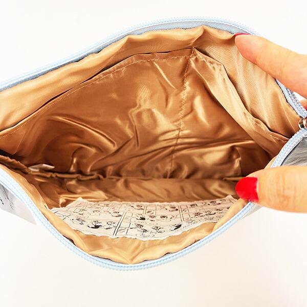 スヌーピー ポーチ 小物入れ ブルー PEANUTS SNOOPY 商品画像4：キャラグッズPERFECT WORLD TOKYO