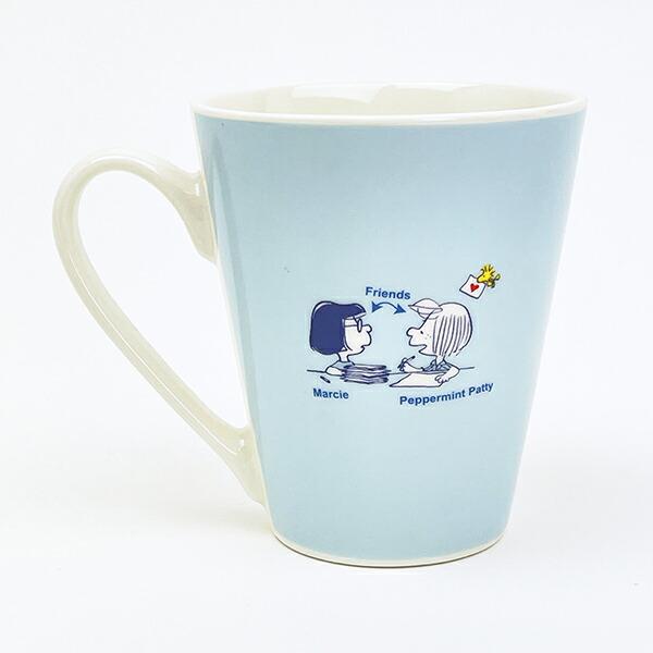 スヌーピー 相関図 コミカルマグカップ (ブルー) コップ SNOOPY 商品画像3：キャラグッズPERFECT WORLD TOKYO