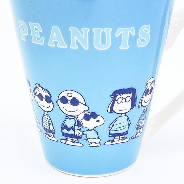 スヌーピー コミカルマグカップ (ブルー) コップ ピーナッツギャングシリーズ SNOOPY 商品画像2：キャラグッズPERFECT WORLD TOKYO