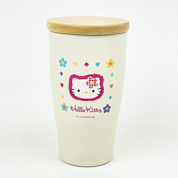 サンリオ ハローキティ 50th カオハナ 木蓋つきステンレスタンブラー ホワイ･･･