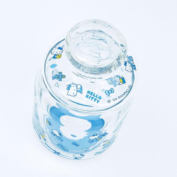サンリオ ハローキティ ガラスキャニスター (水色) 日本製 Sanrio 商品画像3：キャラグッズPERFECT WORLD TOKYO