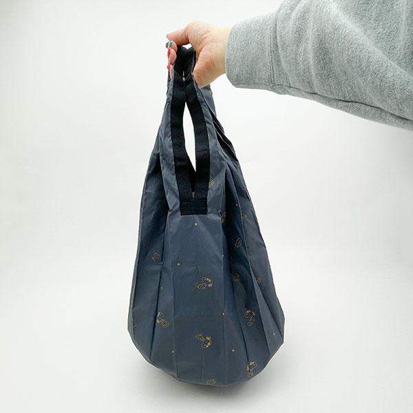 スヌーピー ドロップ SHUPATTO BAG ブラック エコバッグ SNOOPY 商品画像2：キャラグッズPERFECT WORLD TOKYO