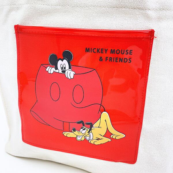 ディズニー ミッキー&プルート トートバッグ レッド CATCH ME シリーズ Disney 商品画像2:キャラグッズPERFECT WORLD TOKYO