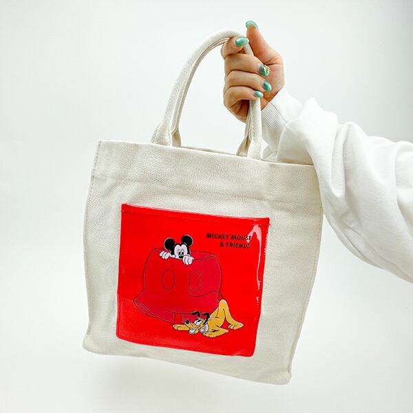 ディズニー ミッキー&プルート トートバッグ レッド CATCH ME シリーズ Disney 商品画像4:キャラグッズPERFECT WORLD TOKYO