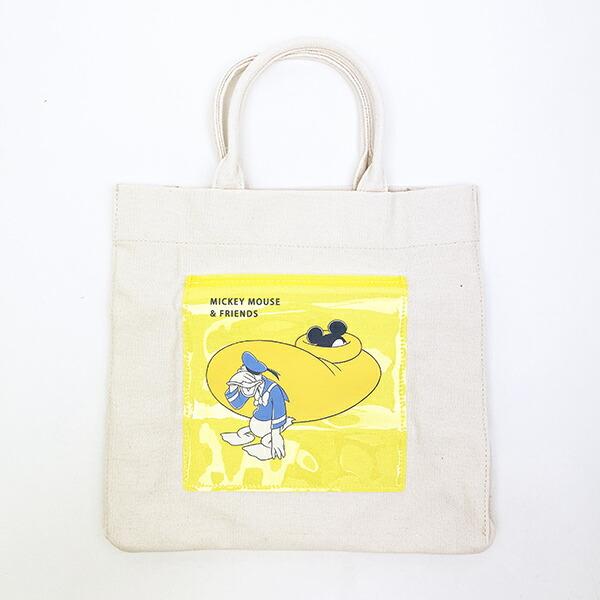ディズニー ミッキー＆ドナルド トートバッグ イエロー Disney