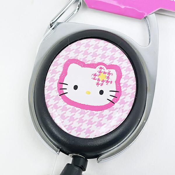 サンリオ ハローキティ メタルリール カオハナ ピンク キーホルダー Sanrio 商品画像2：キャラグッズPERFECT WORLD TOKYO
