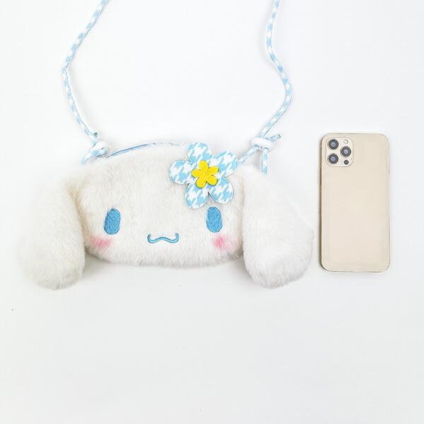 サンリオ シナモロール ぬいぐるみサコッシュ カオハナ ショルダーバッグ シナモン Sanrio 商品画像5：キャラグッズPERFECT WORLD TOKYO