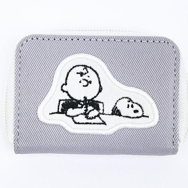 スヌーピー チャーリーブラウン スマートキーキーケース グレー アップリケ SNOOPY 商品画像2：キャラグッズPERFECT WORLD TOKYO