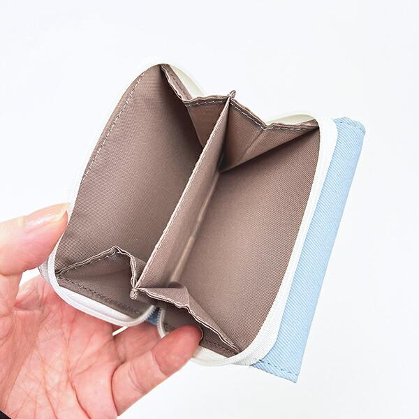 スヌーピー オラフ ファスナー三つ折り財布 アップリケ ブルー SNOOPY 商品画像5：キャラグッズPERFECT WORLD TOKYO