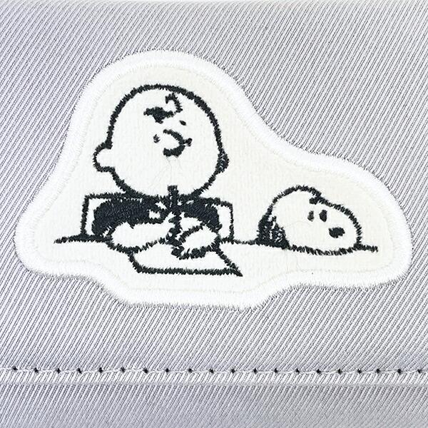 スヌーピー スヌーピー＆チャーリーブラウン ファスナー三つ折り財布 グレー SNOOPY 商品画像2：キャラグッズPERFECT WORLD TOKYO