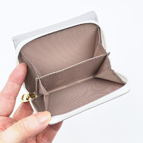 スヌーピー スヌーピー＆チャーリーブラウン ファスナー三つ折り財布 グレー SNOOPY 商品画像4：キャラグッズPERFECT WORLD TOKYO