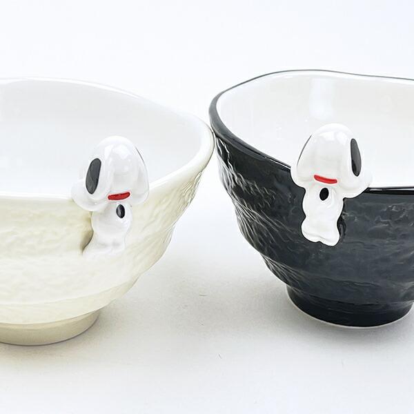 スヌーピー フィギュア付き茶碗 ブラック 食器 SNOOPY 商品画像10：キャラグッズPERFECT WORLD TOKYO