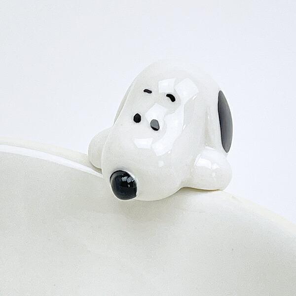 スヌーピー フィギュア付き茶碗 アイボリー 食器 SNOOPY 商品画像3：キャラグッズPERFECT WORLD TOKYO